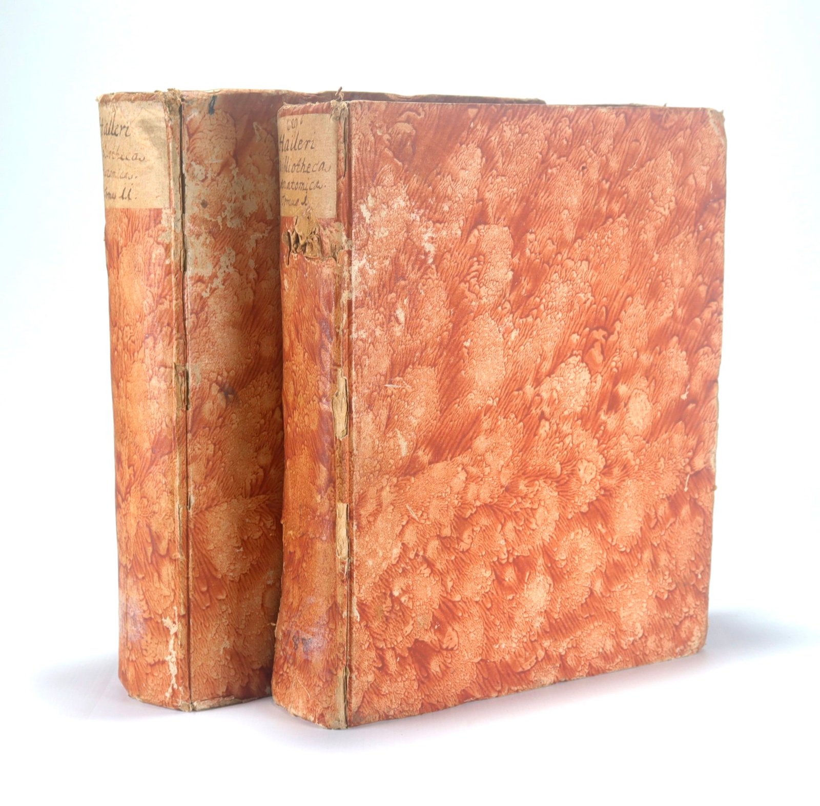 HALLER, Albrecht. Bibliotheca Anatomica. Qua Scripta ad Anatomen et Physiologiam Facientia a Rerum: HALLER, Albrecht. Bibliotheca Anatomica. Qua Scripta ad Anatomen et Physiologiam Facientia a Rerum Initiis Recensentur. Two volumes, complete. Pub. TIGURI (Zurich): Apud Orell, Gessner Fuessli et Socc