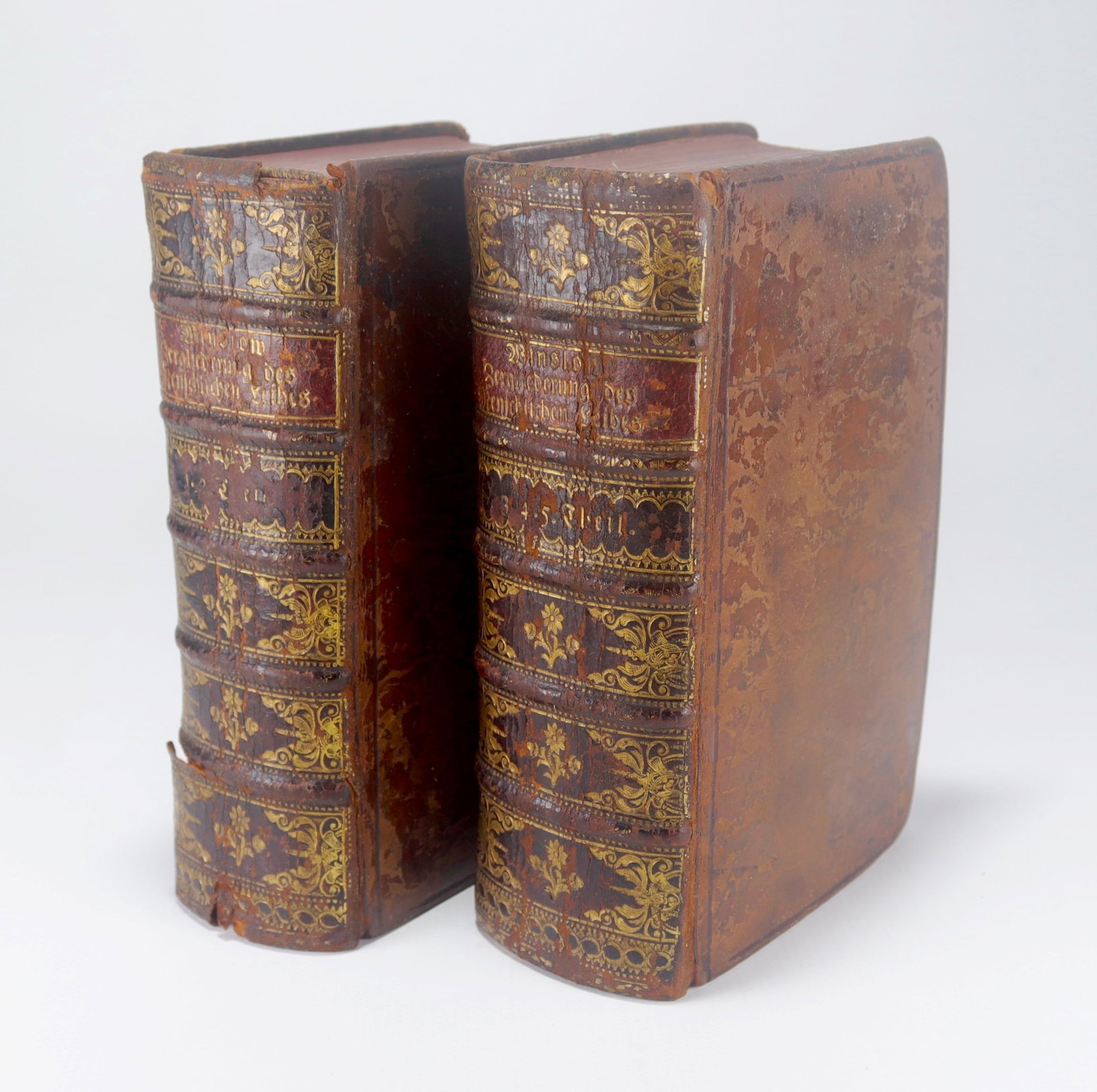 WINSLOW, Jacques Bénigne. Abhandlung von dem Bau und der Bergliderung des menschlichen Leibes,: WINSLOW, Jacques Bénigne. Abhandlung von dem Bau und der Bergliderung des menschlichen Leibes, ehmals von Jac. Benig. Winslow… Five volumes of this seminal French anatomical work, originally pub. P