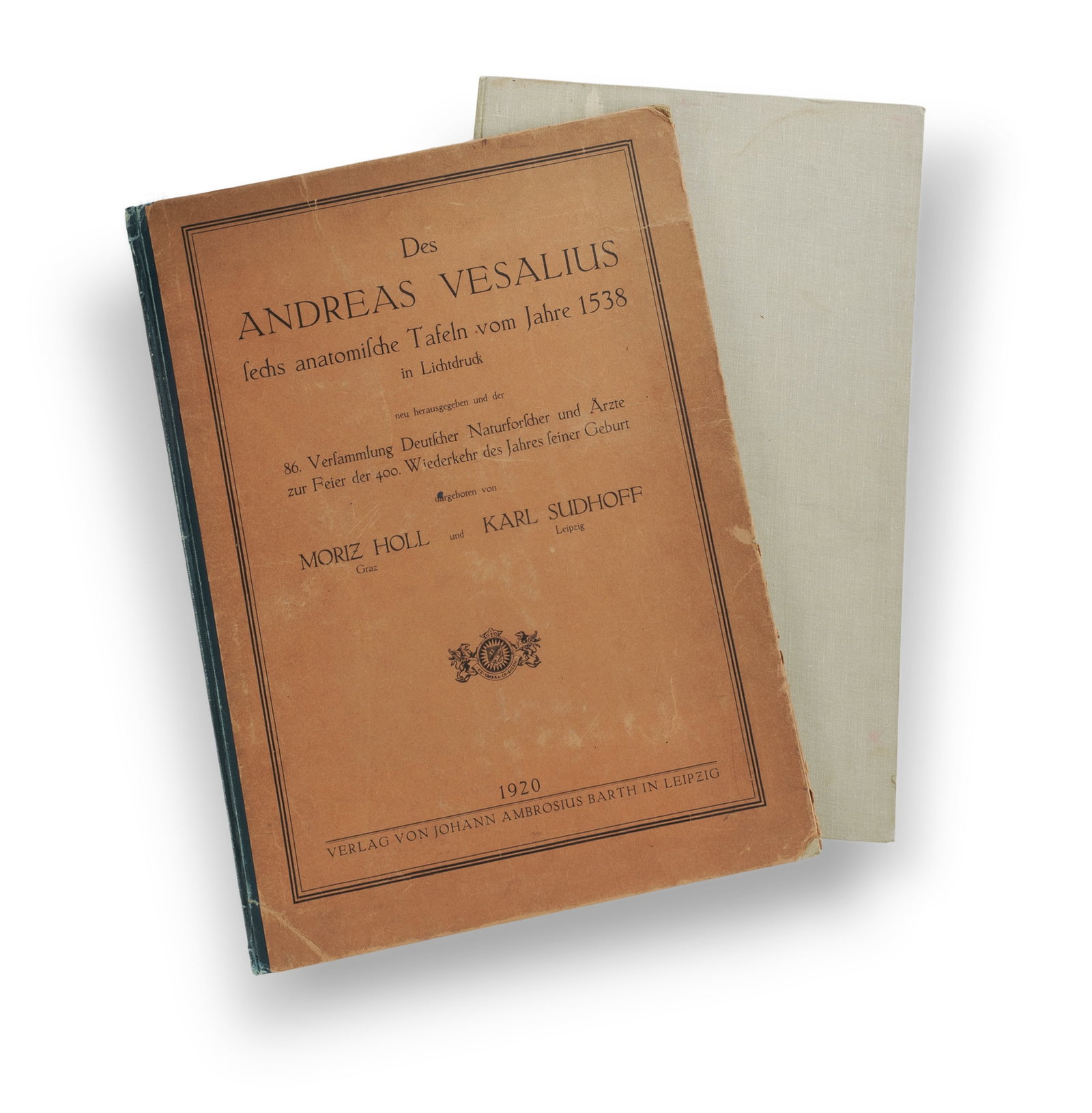 2 German Editions of Anatomical Plates by Carlo Cesio (Rebound 1759 Volume) and Andreas Vesalius (1 of 5)