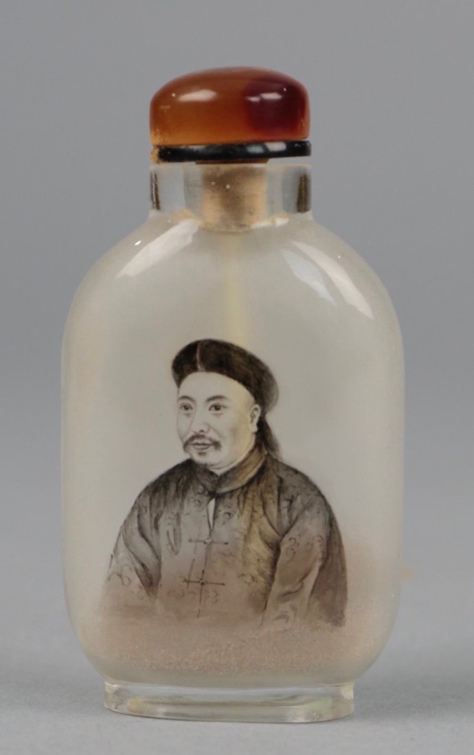 A Inside-Painted Rock Crystal Snuff Bottle, Mark of Ma (1 of 4)