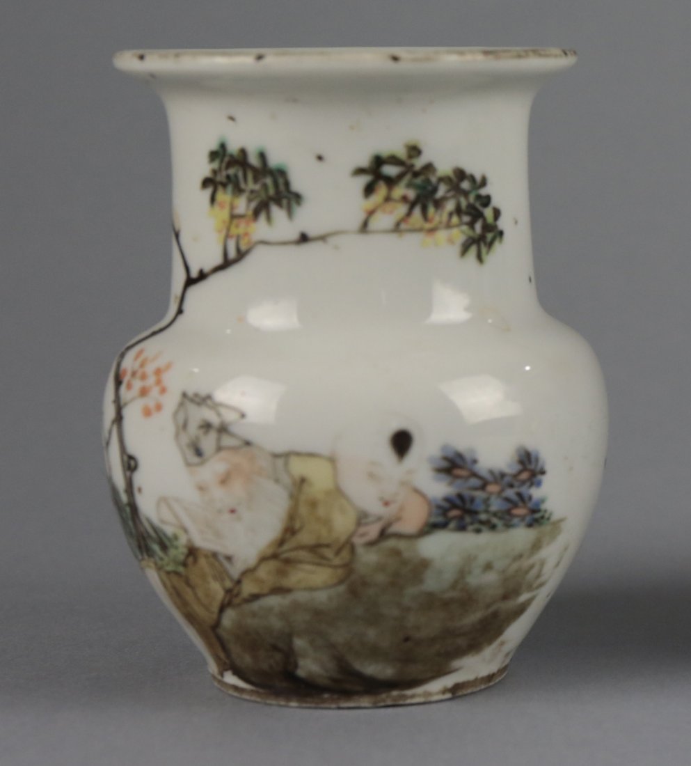 A Qianjing Cai Zhadou with Calligraphy, Tongzhi Mark, (1 of 5)