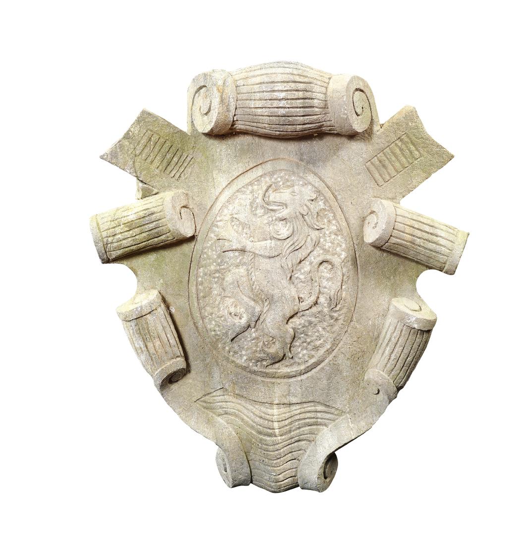 A Peperino emblem antique manufacture 58x52x10 cm.: A Peperino emblem antique manufacture 58x52x10 cm.