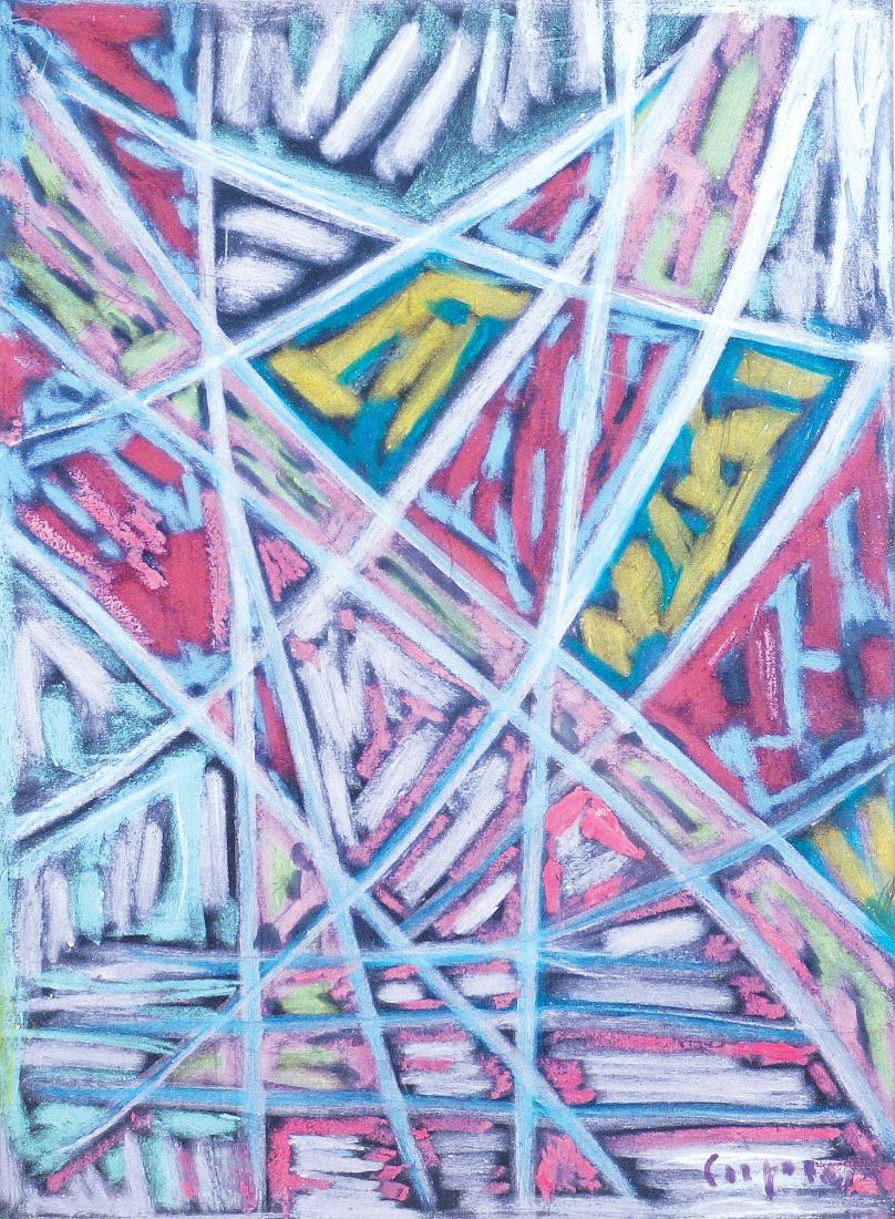 Antonio Corpora Tunisi 1909 - Roma 2004 63x47 cm.: "Untitled", oil on canvas, signed on the right bottom, certificate of authenticity on the back, framed