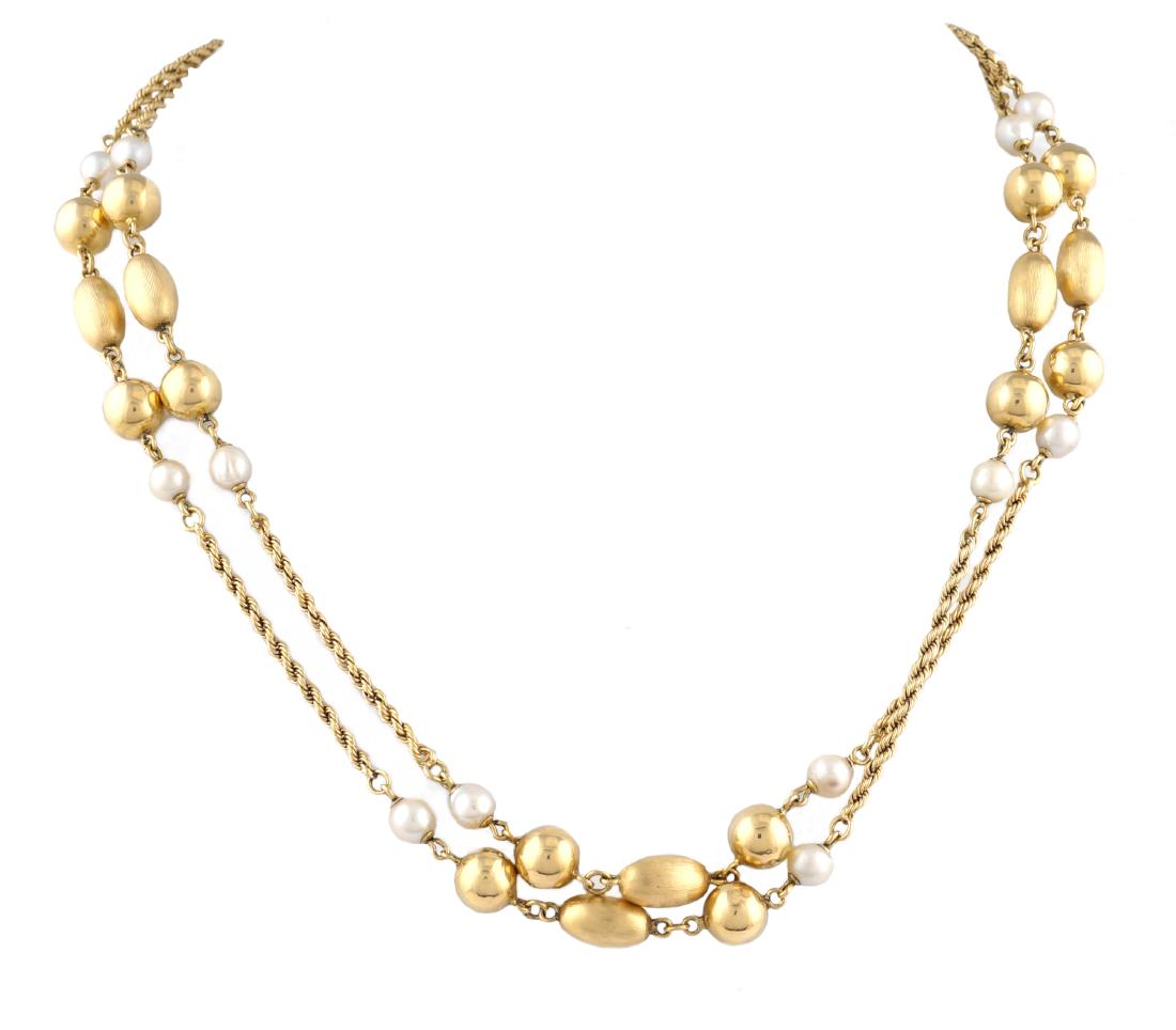 An 18kt gold necklace 1950-60s peso 69,2 gr. (1 of 2)