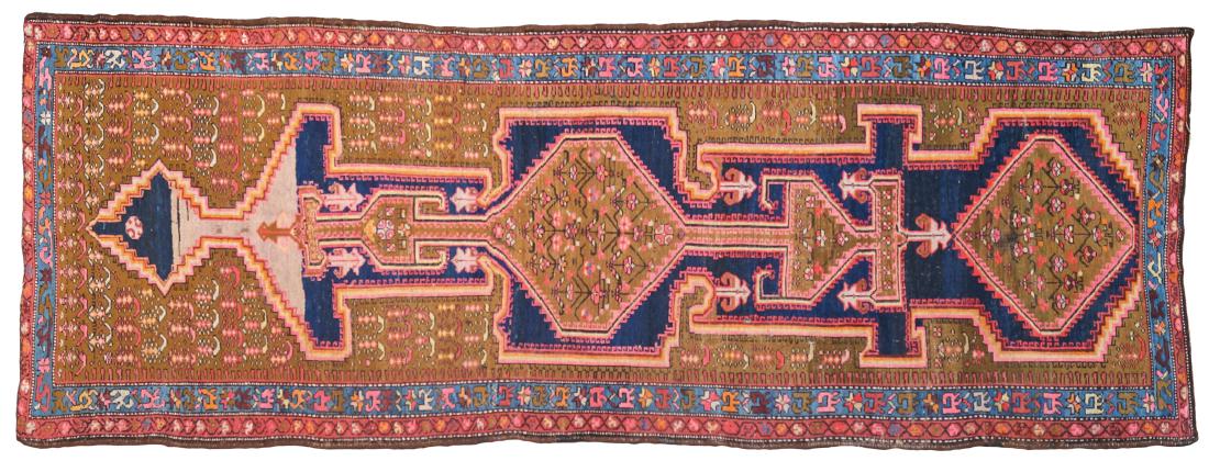 A Caucasian carpet antique manufacture 403x146 cm. (1 of 1)