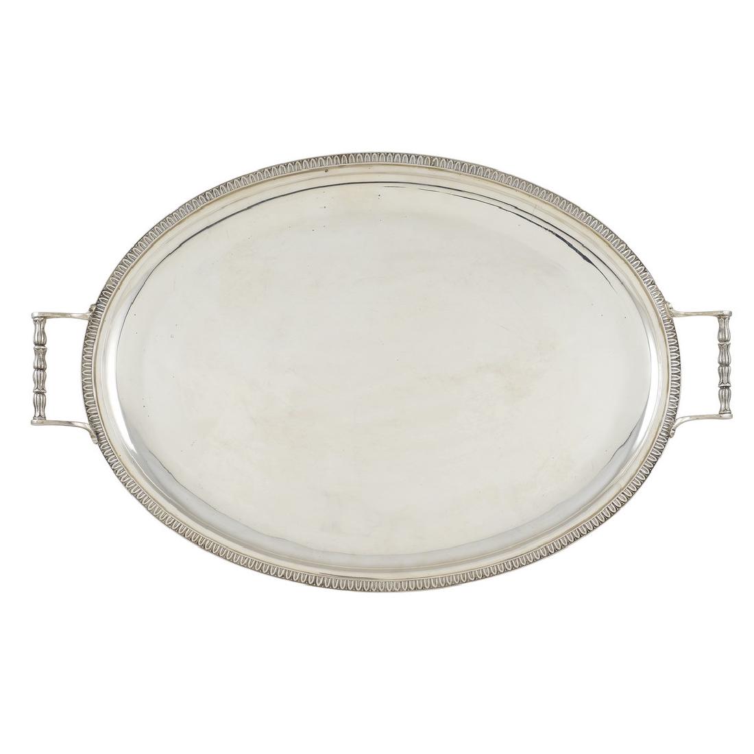 A silver tray Italy, 20th century peso 1900 gr. (1 of 1)