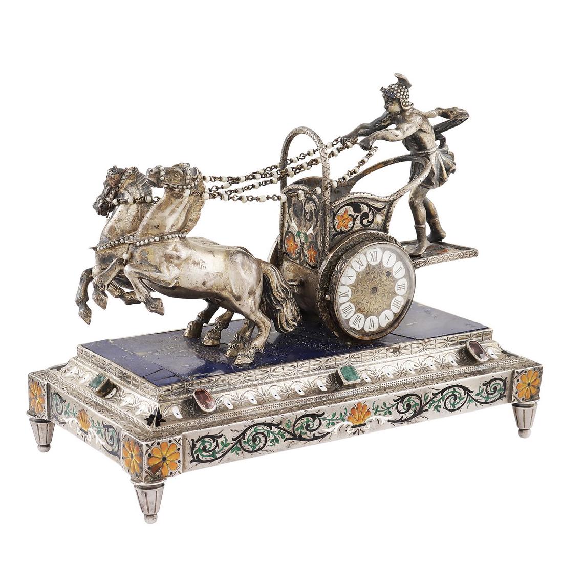 A silver and polychromatic enamel sculpture Wien, 19th (1 of 1)