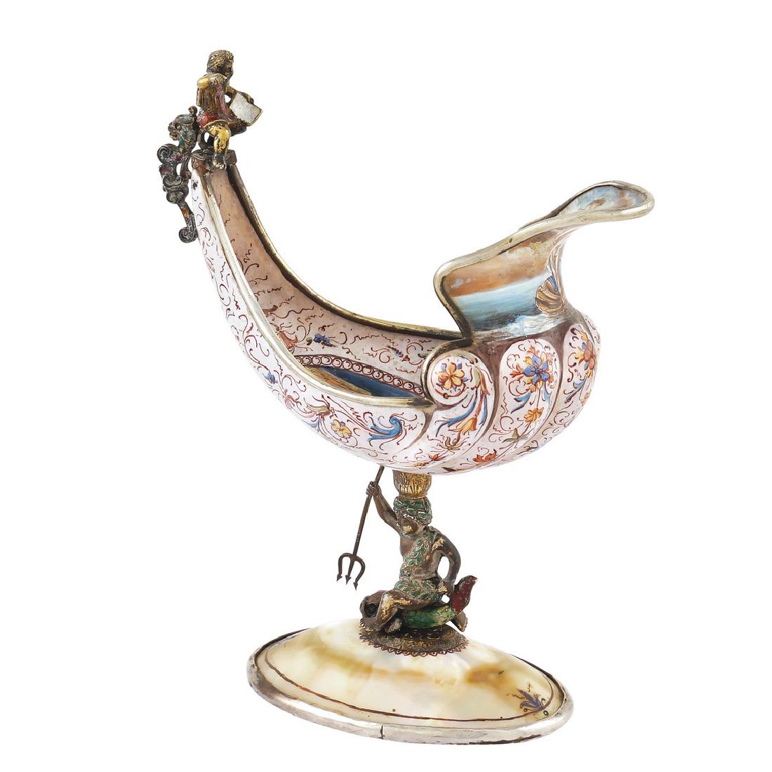 A silver and enamel stand Wien, 19th century (1 of 1)