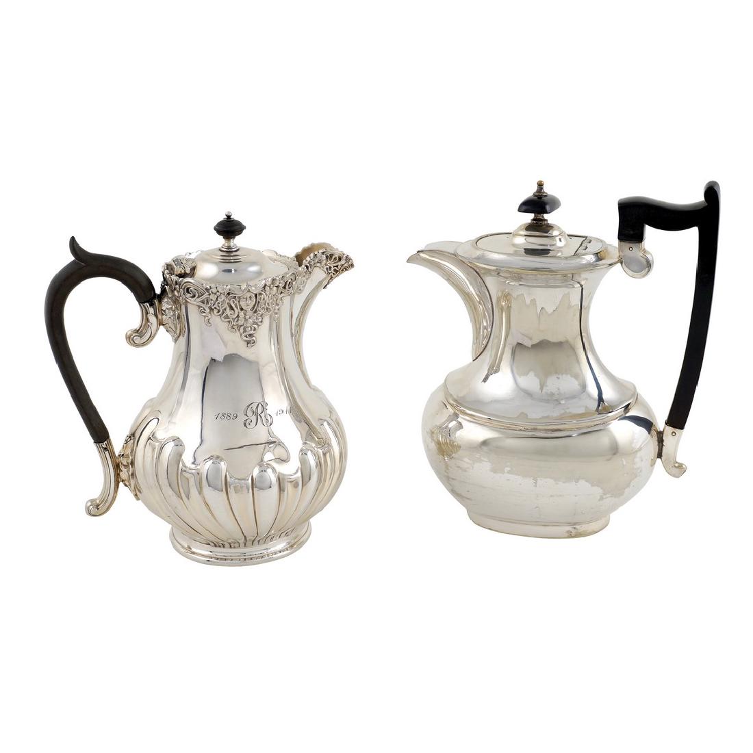 Two silver plate coffeepots Great Britain, 19th-20th (1 of 1)