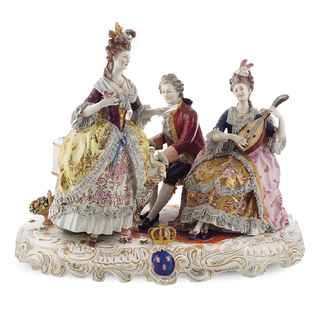 Large Capodimonte porcelain group Naples, 19th century (1 of 2)