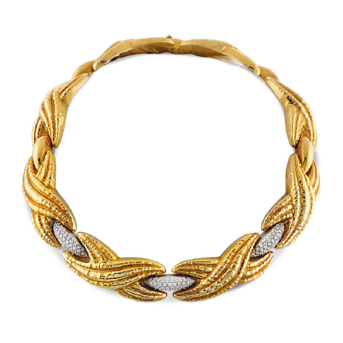 18kt white and yellow gold semirigid collier (1 of 1)
