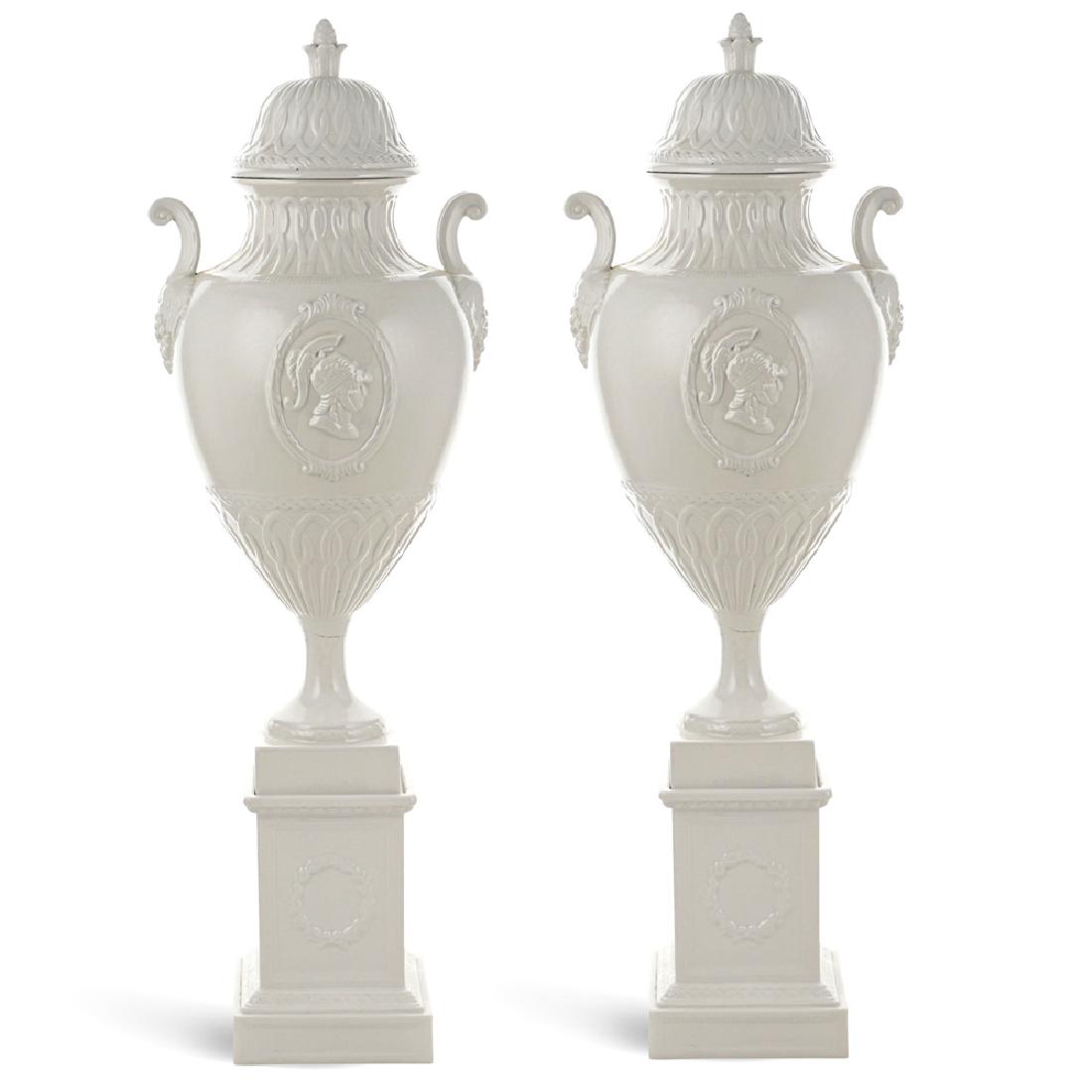 Pair of glazed ceramic vases (1 of 2)