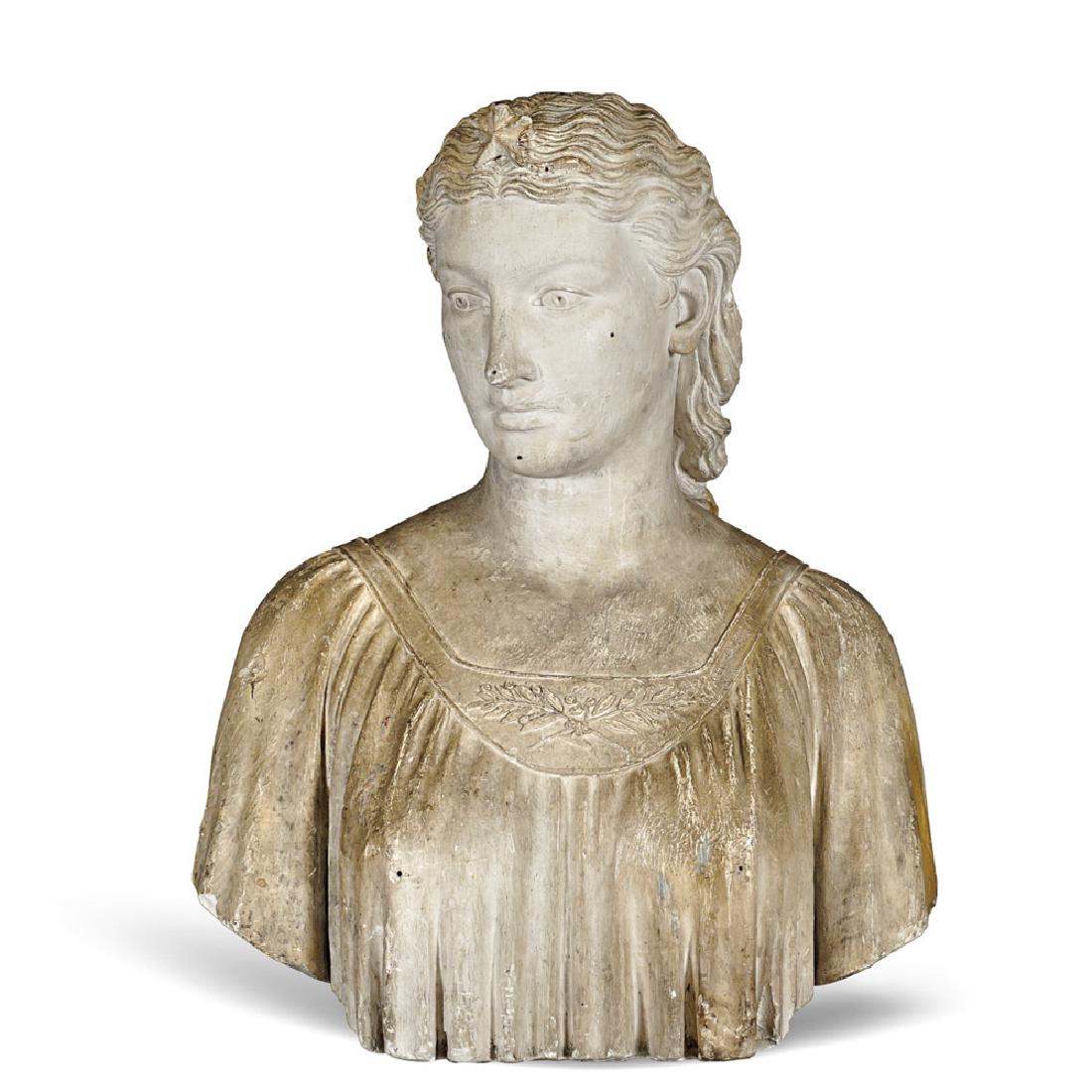 Hiram Powers attributed: Hiram Powers attributed, Allegory of Peace gesso sculpture, Woodstock 1805 - Firenze 1073 Dimensions: h. 59 cm.