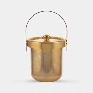 Nucci Valsecchi Italy, 1970s 35x20 cm.: brass ice bucket, manufacturer's brand