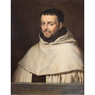 Frédéric-Christophe, Comte d'Houdetot: Paris 1778-1859, 74x60 cm., "Ritratto di Padre Giovanni Antonio Filippini", oil on canvas, framedThe subject is a copy of the painting by Philippe de Champaigne, preserved at the Museum of Fine Arts i