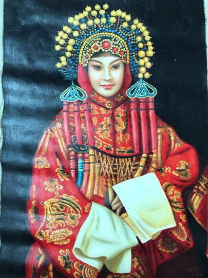 chinese oil painting, jiang guofang: oil painting 92x61