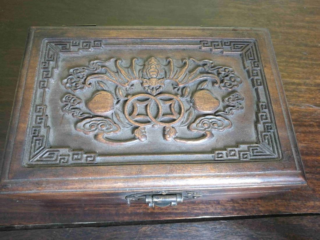 A Chinese fine exquisite carved wooden box (1 of 3)