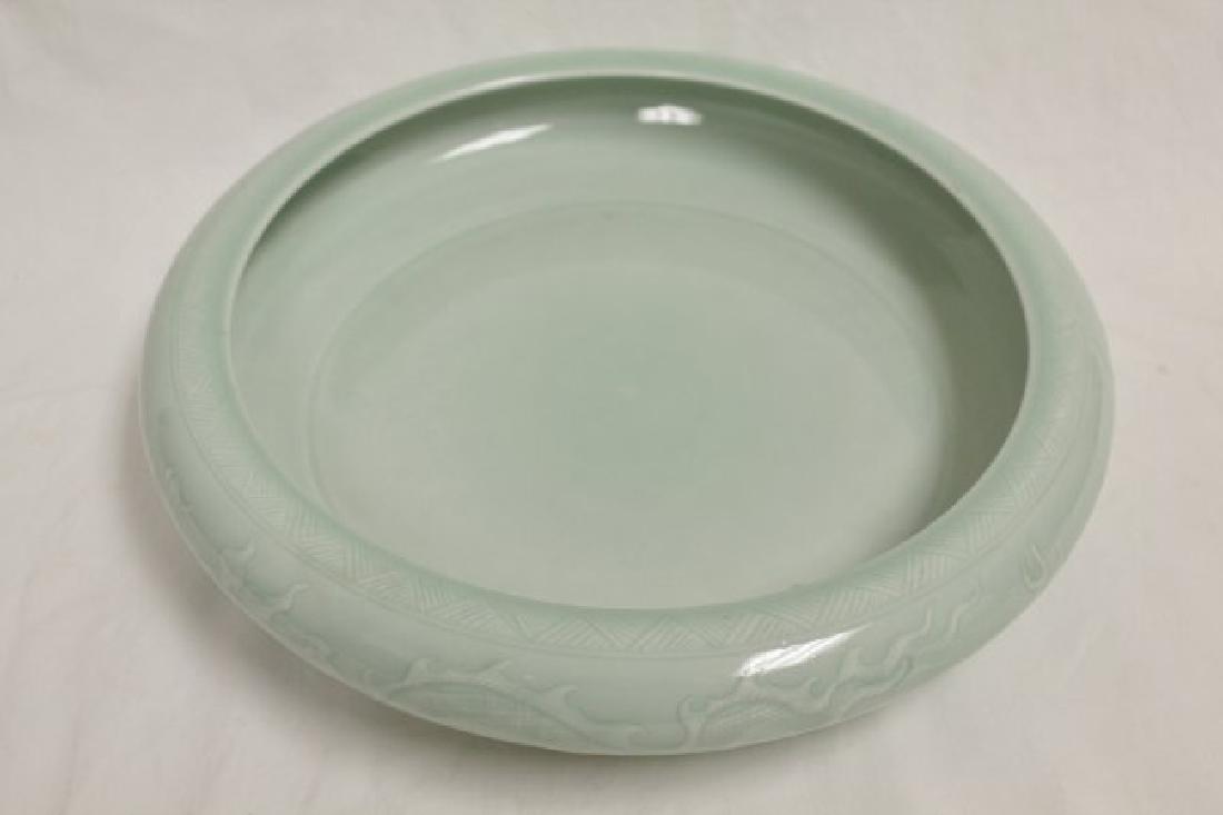 Chinese celadon porcelain large brush wash (1 of 5)