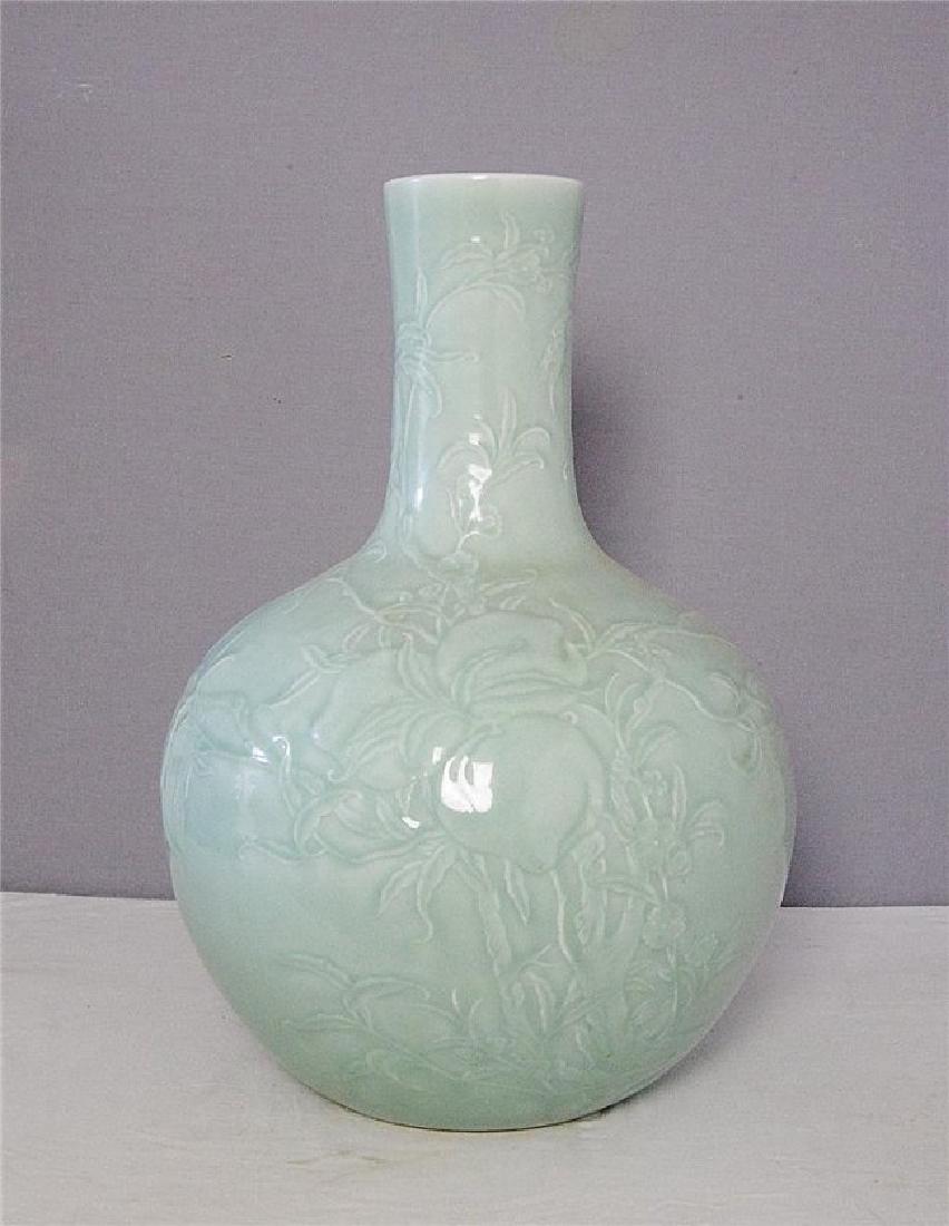 Large Chinese Monochrome Green Glaze Porcelain Ball (1 of 5)