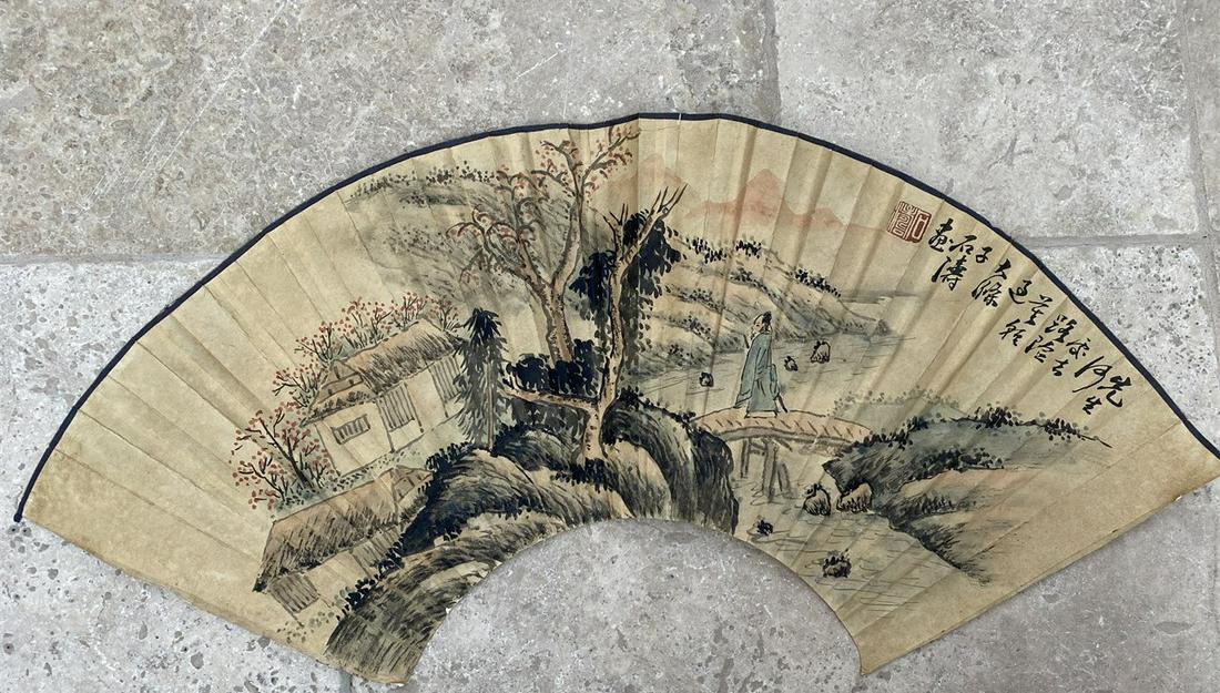 Double-sided landscape character painting. Shi Tao (1 of 5)