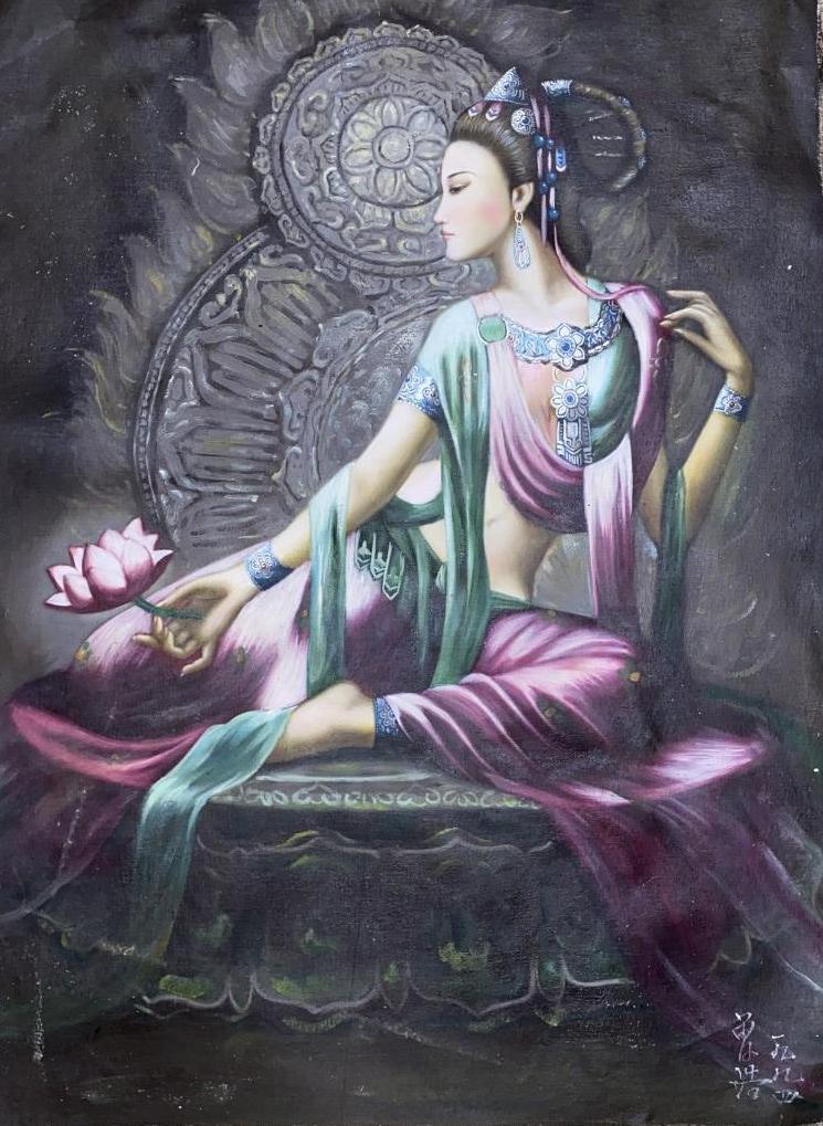 Oil painting on canvas signed as Zeng Hao: L91cmï¼ŒW62cmOil painting on canvas .Modern Chinese oil painting. Celebrity name (not verified).ZENGHAO