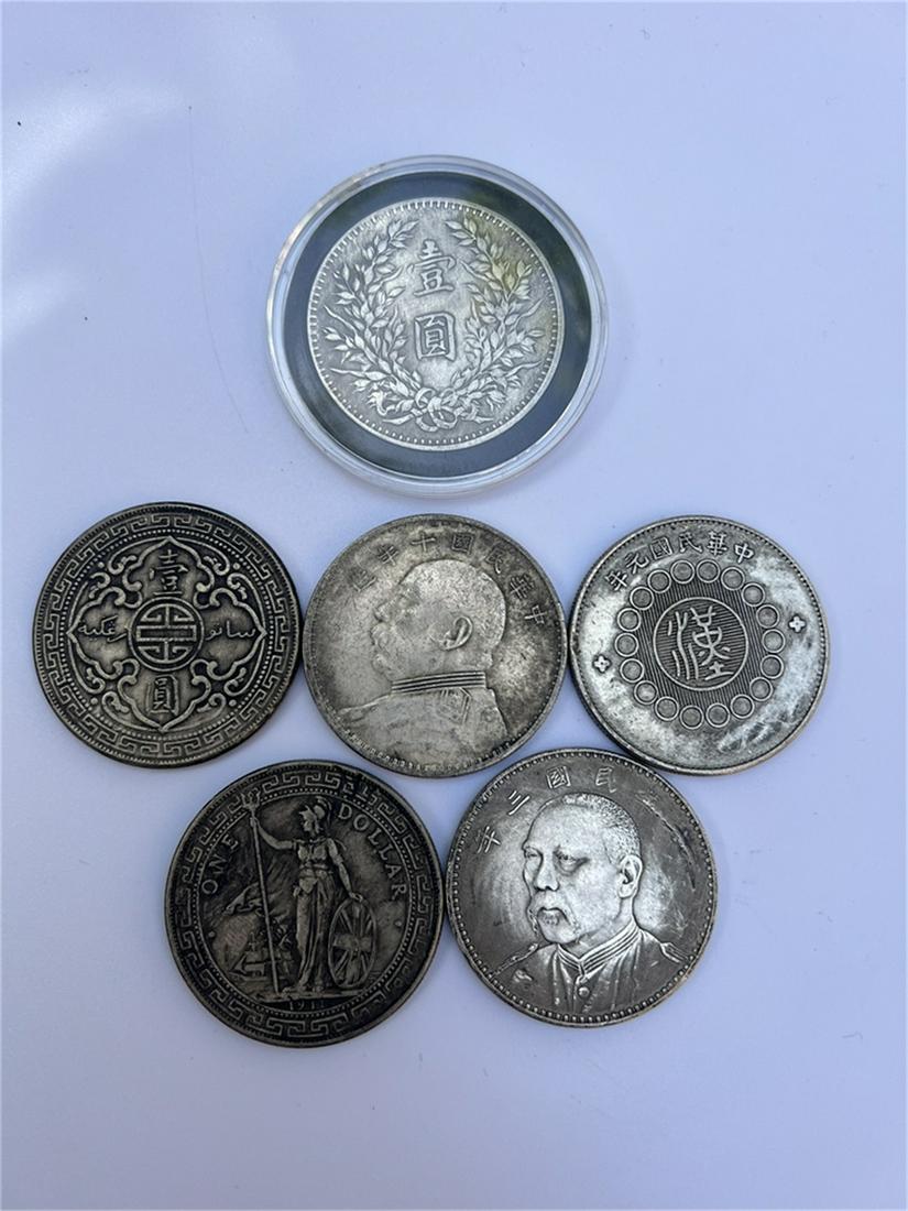sets of 6  Chinese silver coins (1 of 6)
