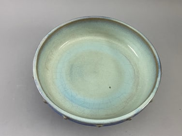 Chinese Song Dynasty style Kiln Transformation Three-legged Drum-nail porcelain Washer