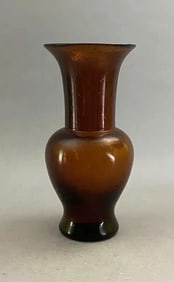 Brown glass vase