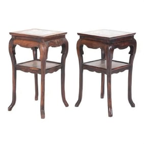 Pair of furniture wood stands shelfs