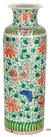 Large Chinese Famille Verte porcelain Vase
