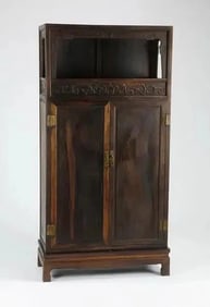 Chinese carved square-cornered display cabinet furniture