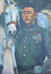 Chinese oil painting on canvas of Master XuBeiHong style