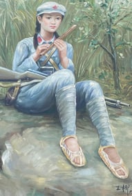 Chinese oil painting on canvas of Master style