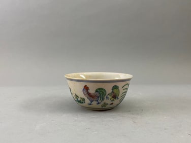 Chinese Ming Dynasty Chenghua period mark style Doucai Chicken Cup