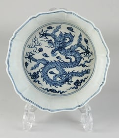 Chinese porcelain bowl in flower shape