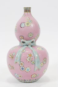 CHINESE Asian Qing Dynasty Qianlong period DOUBLE GOURD porcelain VASE