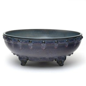 Chinese Large Purple Jun Narcissus porcelain Bowl