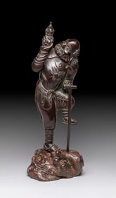 Tall Chinese Zitan Like carved Wood sculpture Liuhai