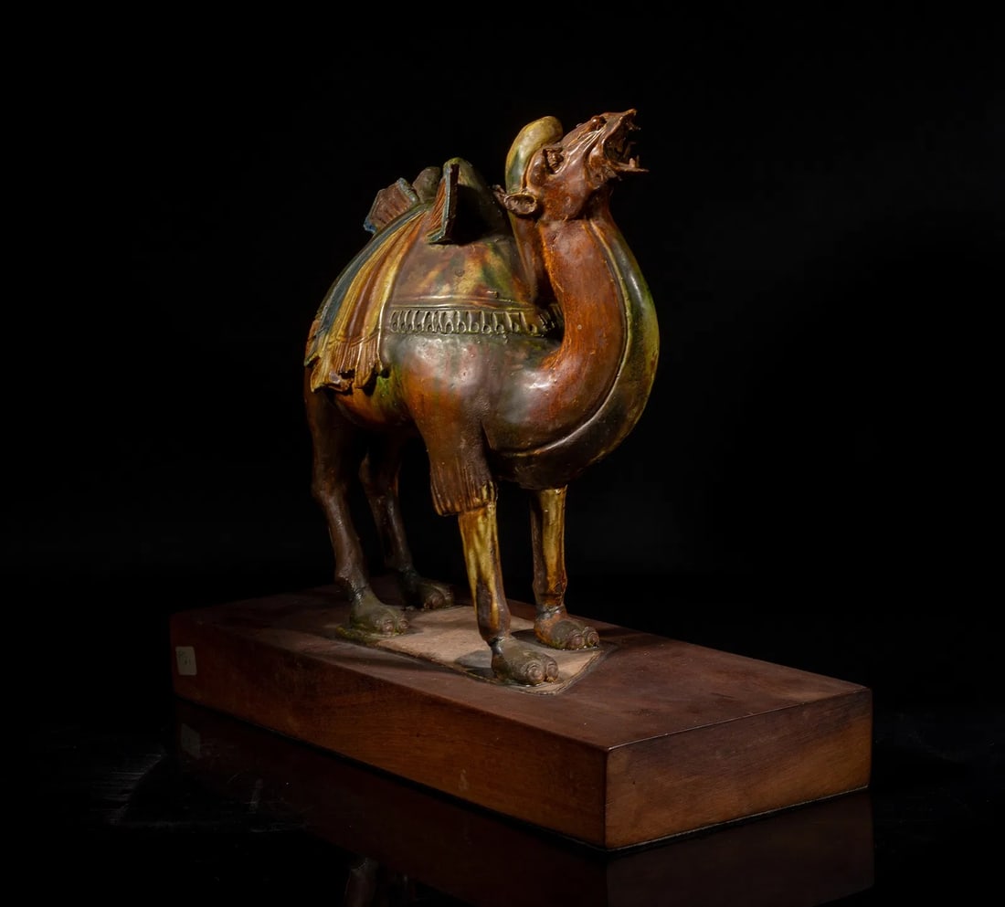 Fine Chinese Tang Dynasty Style Sancai-Glazed Camel Figure | Large Polychrome Ceramic Sculpture (1 of 10)