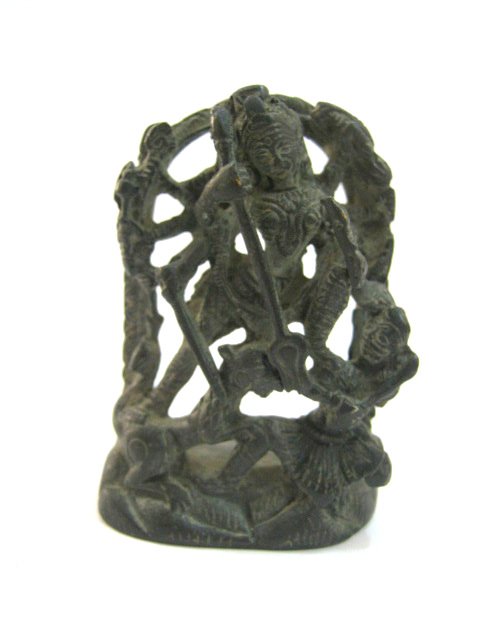 ANTIQUE BRONZE / BRASS DEITY OF HINDU GODDESS KALI (1 of 7)