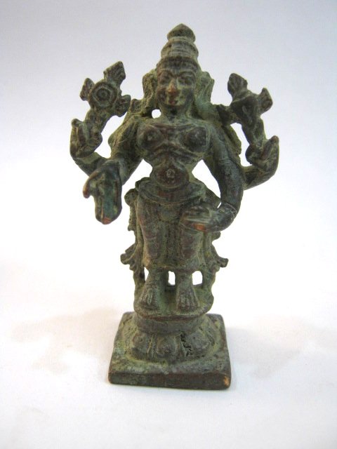 ANTIQUE INDIAN BRONZE GOD DEITY / STATUE (1 of 6)