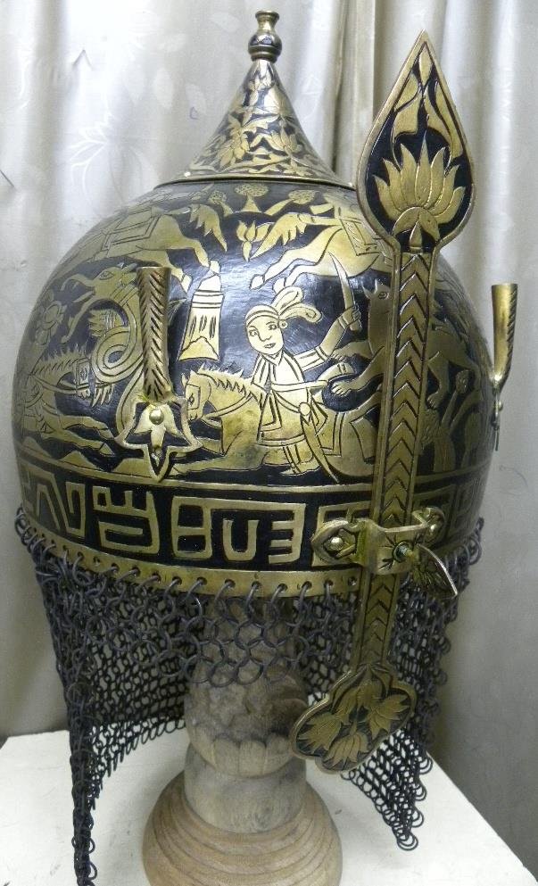 PERSIAN QAJAR REVIVIAL ISLAMIC KUFIC KULAH KHUD HELMET (1 of 10)