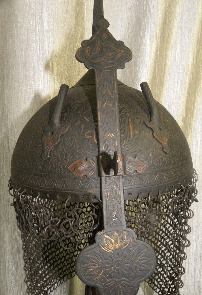 ANTIQUE ISLAMIC KHULA KHUD HELMET ARABIC INSCRIPTION (1 of 6)