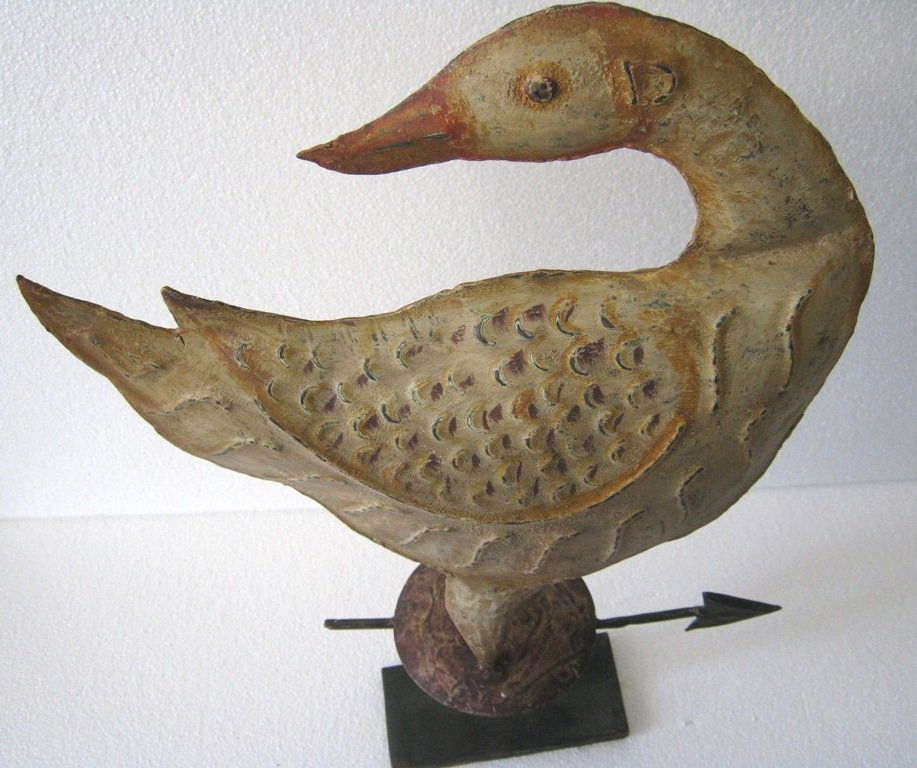 Iron Duck Wether Vane Embossed With Stand (1 of 7)