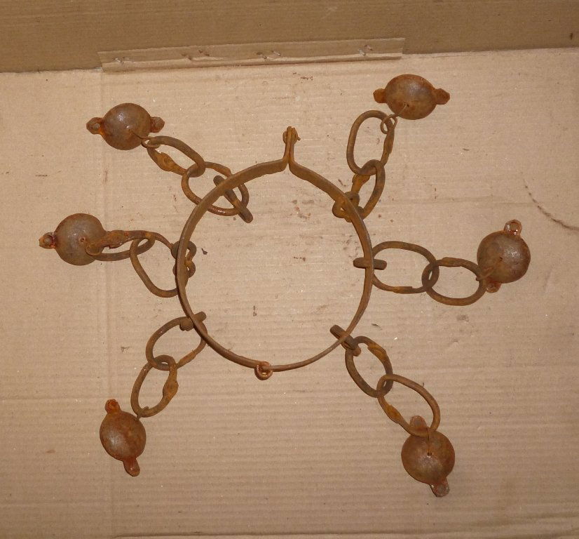 OLD SLAVE TRANSPORT COLLAR 6 BELL NOISE CAN'T RUN (1 of 10)