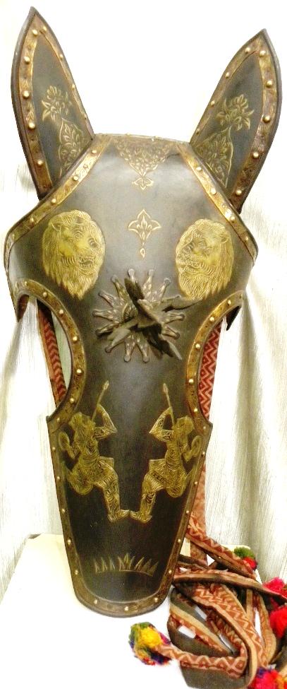 EXCEPTIONAL PERSIAN WARRIOR  BATTLE HORSE MASK TRIDENT (1 of 10)