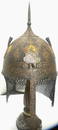 ARMOUR AMAZING PERSIAN WARRIOR HELMET(KULAH KHUD ) BIRDS FIGURE ENGRAVED ARABIC CALLIGRAPHY GOLD