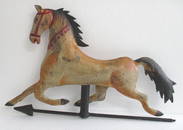 Iron running horse weather vane