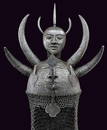 ARMOR MUSEUM LEVEL UNUSUAL PERSIAN WARRIOR HELMET DEMON DEVIL FACE 4 HORNS MUSTACHE HAND NICKLE