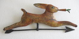 Rabbit Weather vane with Mouthwatering Carrot